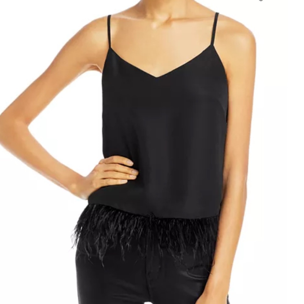 AQUA Feather Trim Camisole - 100% Exclusive